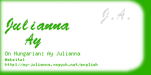 julianna ay business card